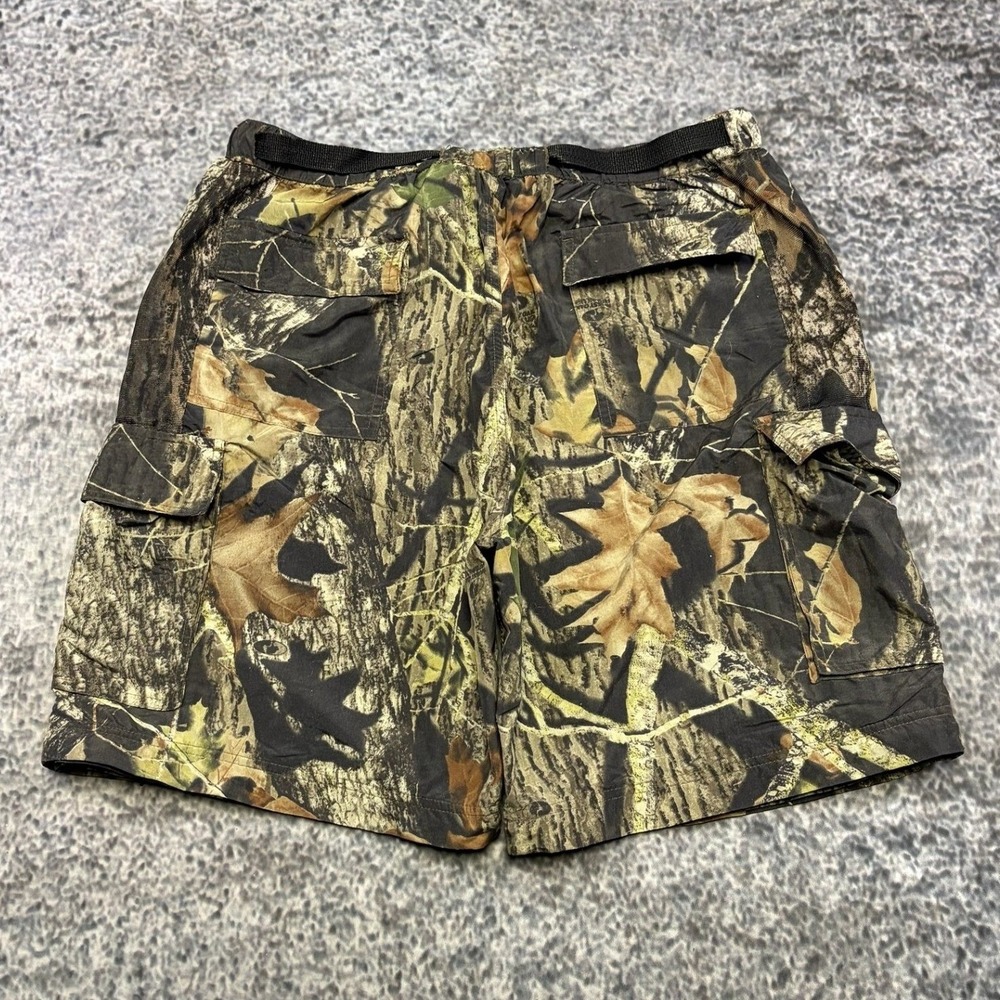 RedHead Mossy Oak Camo Cargo Shorts Mens 34 Green Brown Camouflage Outdoor Y2K